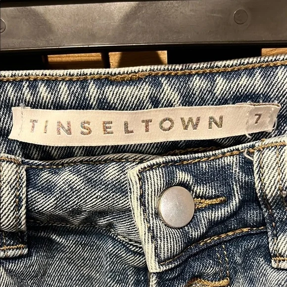 Tinseltown Ripped Blue Skinny Jeans - Picture 2 of 10